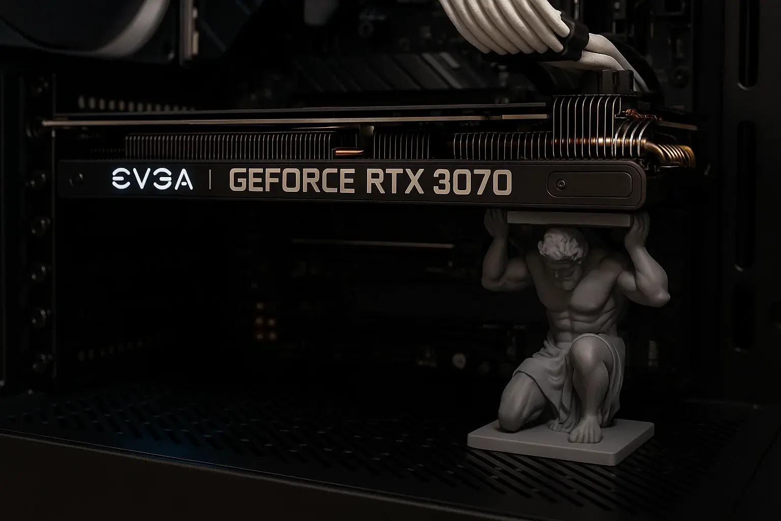 Atlas Ekran Kartı Destek Aparatı – Dekoratif Heykel