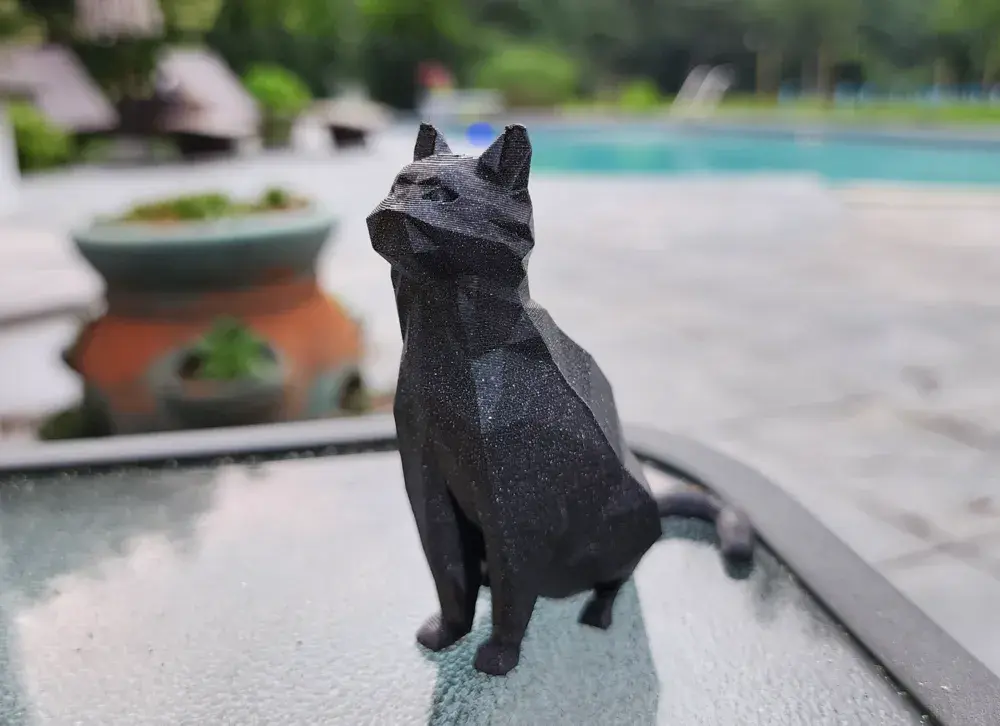 3D Baskı Dekoratif Sevimli Kedi Figürü